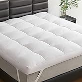 LeWinBedding Dual Layer 5 Inch Goose Feather Mattress Topper Queen Size, 4 Inch Goose Feather Plus 1 Inch Down Alternative Pi
