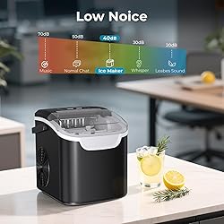 Countertop Ice Maker Machine – 8 Bullet Ice in 6