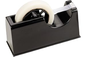 Officemate 2-in-1 Heavy Duty Tape Dispenser 1-Inch and 3-Inch Core, Black (96699)