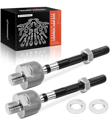 TRQ Front Inner Tie Rod Set Compatible with 1997-1999 Dodge Dakota