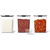 Rubbermaid Brilliance BPA Free Food Storage Containers with Lids, Airtight, for Kitchen and Pantry Organization, Set of 3 w/ 