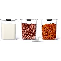 Rubbermaid Brilliance BPA Free Food Storage Containers with Lids, Airtight, for Kitchen and Pantry Organization, Set of 3 w/ 