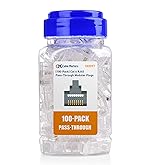 Cable Matters 100-Pack Cat 6 Pass Through RJ45 Connectors (Cat 6 Ends / Cat6 Connector / RJ45 Modular Plugs/Ethernet Plugs/Ne