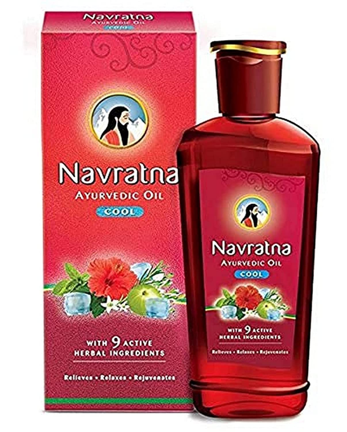 Himani Navratna Herbal Oil Cool With 9 Active Natural Ingredients 180 ml