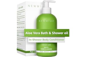 New Miuz Aloe Vera In Shower Body Conditioner Natural Post Shower Care Moisturizer for Body Legs Soothing Bath Oil Honey Oats Jojoba Self Care Spa Gift