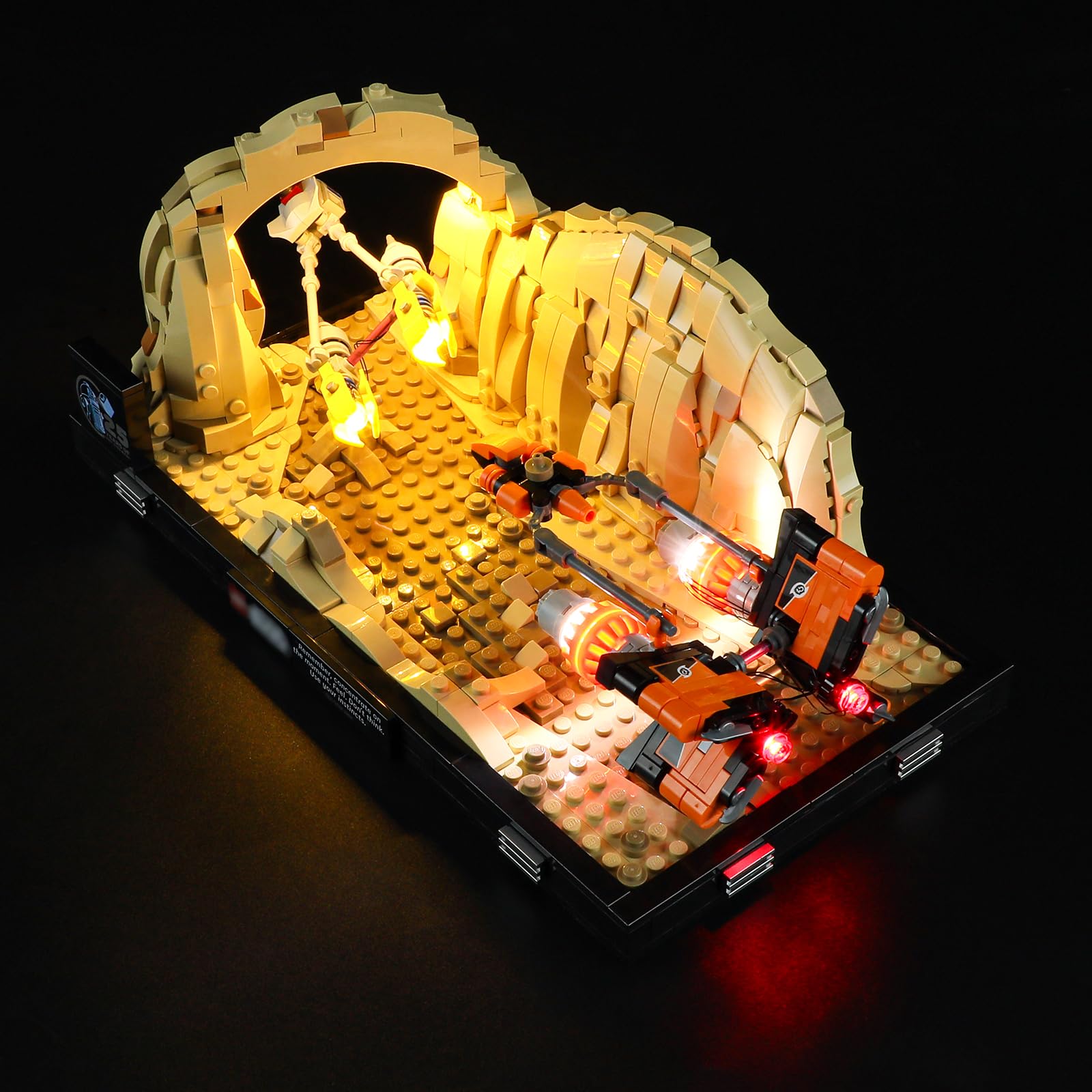 GEAMENT LED Light Kit Compatible with LEGO Mos Espa Podrace Diorama 75380 (Model Set Not Included)