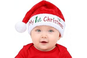 DPKOW Gift First Christmas Baby Santa Hat 4-12 Months, French Christmas Hat Newborn Baby Santa Costume Accessories Xmas