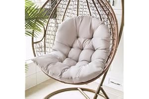 TOTATOWI Egg Chair Cushion Replacement for Hanging Egg Chair Thicken Comfortable Hanging Chair Cushion Outdoor Grey(Only Cushion) Hammock Chair Cushion