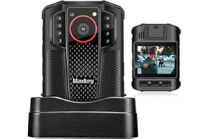 Maxkey S03 4K GPS Body Camera，Video Recording and Ultra Infrared Night Vision, Waterproof Body Worn Camera with Magnet Mount, Police Body Camera Fast Charging for Law Enforcement, Delivery