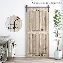 AONAYIOA 40"/3.3FT Bi-Folding Sliding Barn Door
