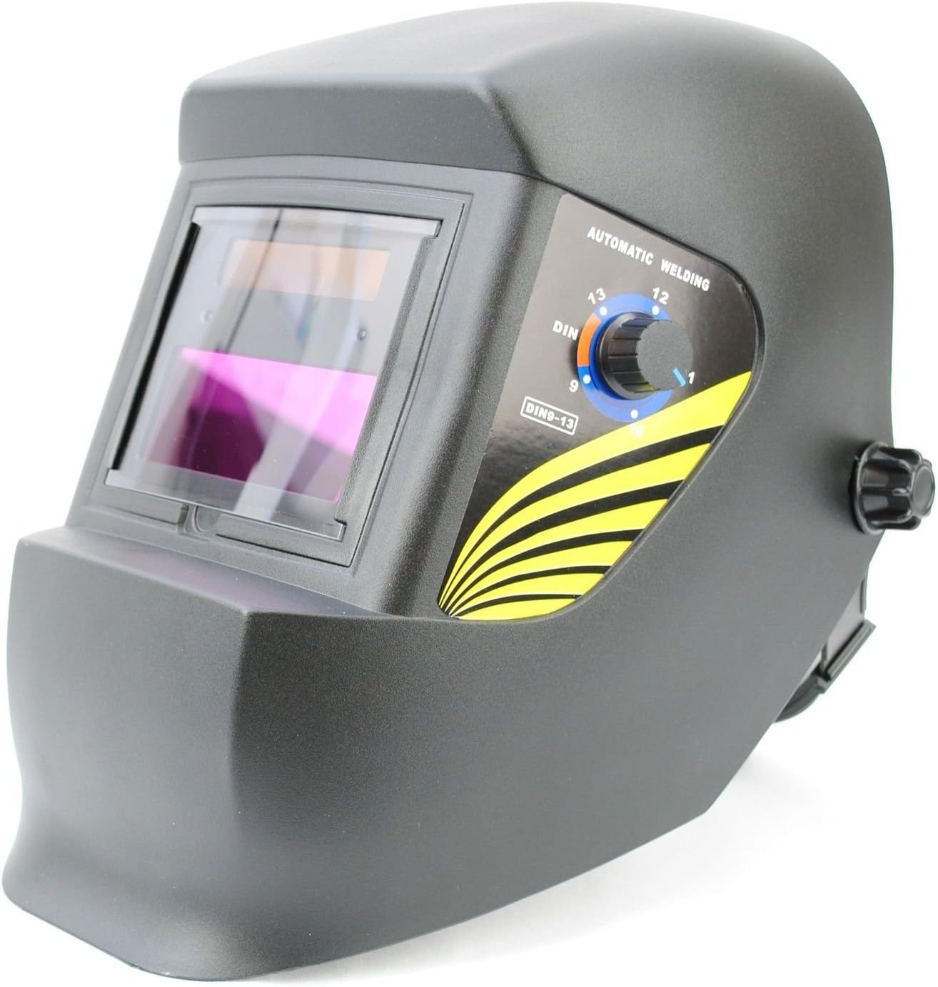 Spargos Auto Darkening Welding Cutting Helmet Mask Eyes Protection Solar Powered Gas Mig Tig Arc Welder Black