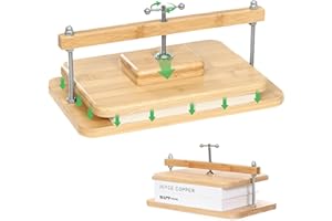 JFNoraiva Book Press, 11 * 7.9 in Bamboo Wooden Book Binding, Portable Books Binding for DIY & Beginners Bookbinding
