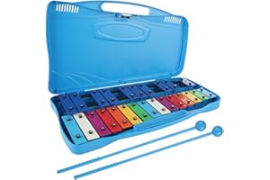 FWEEK 25 Notes Xylophone Multi-Colored Metal Bars Glockenspiel Xylophone with 2pcs Mallets, Xylophones Instrument Music Teaching, Gifts