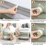 TAILI Extra Large Vacuum Storage Bags Cube 6 Jumbo Reusable Clothes Bedding view 7