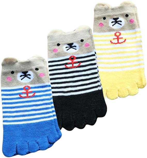 Amazon ケヤカ Keyaka 5本指ソックス キッズ 靴下 女の子 男の子 綿 3足セット 動物柄 五本指ソックス 子供 ランニング スポーツソックス 吸汗速乾 抗菌防臭 通気 通園 通学 可愛い おしゃれ ソックス 通販