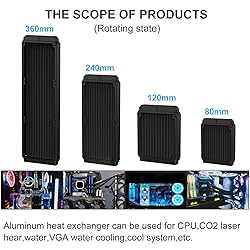DIYhz Water Cooling Computer Radiator, 12 Pipe