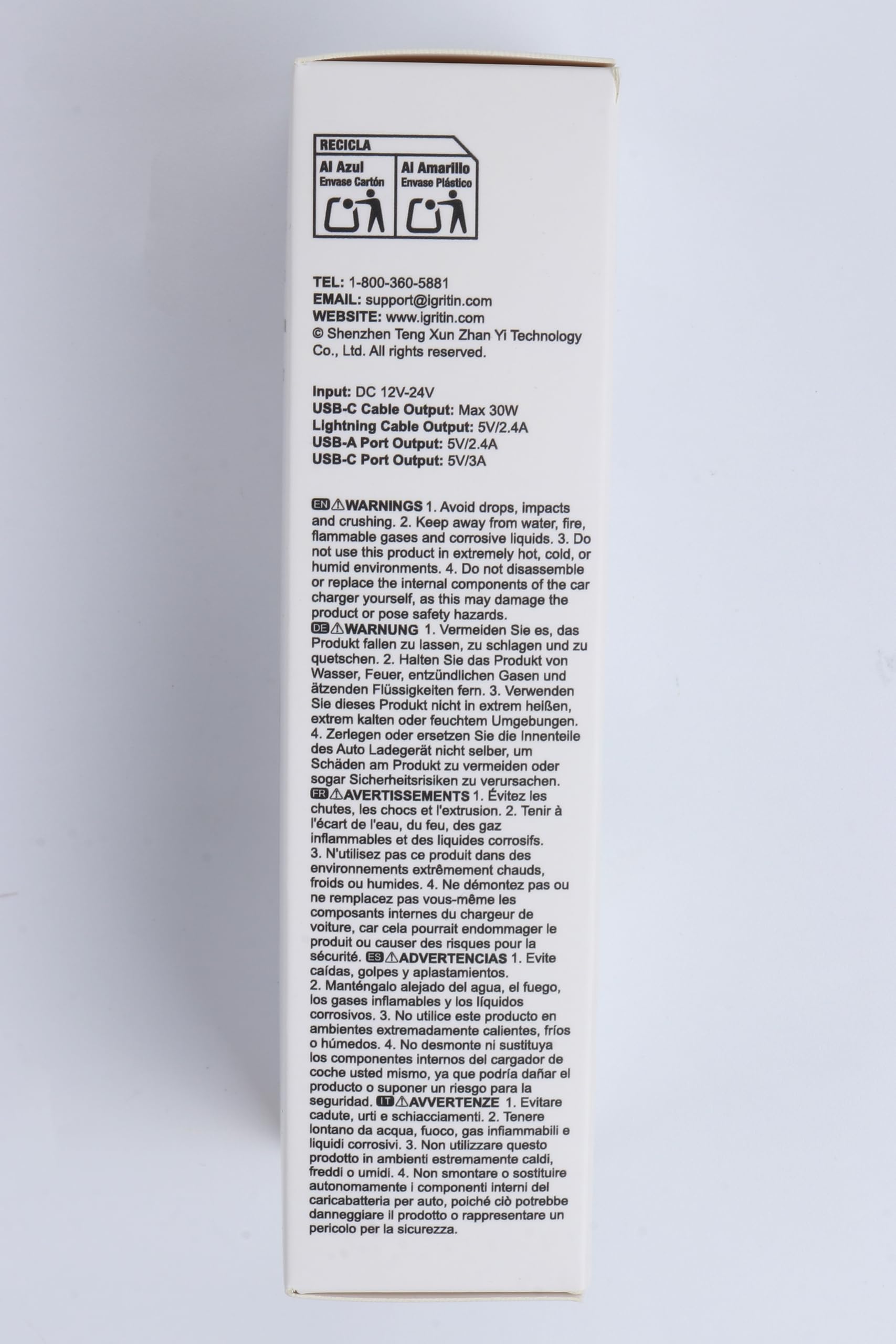 Gritin Retractable Car Charger, 69W Super Fast 4 in 1 USB C Car Charger Adapter with Smart Device-Adaptive Charging Technology&Instant Voltage Display, Accessories for iPhone17 16 Pro Max,iPad,Android