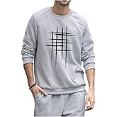 SHENHE Men's Graphic Sweatshirt Crew Neck Long Sleeve Fall Casual Sweatshirt Pullover