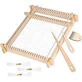 Lemonfilter Weaving Loom, Wooden Multi-Craft Frame Weaving Loom Kit for Adults, 9" x 11" DIY Hand-Knitting Arts Looms for Beg