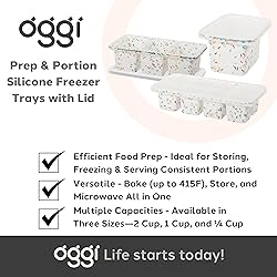 OGGI Prep & Portion Silicone Freezer Trays with Lid