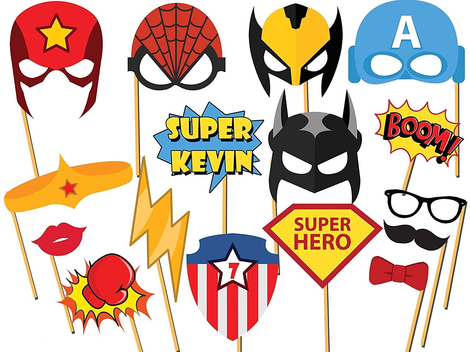 Amazon Com Custom Superhero Photo Booth Props Size 36x24