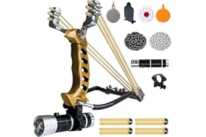 RCZZSUWE Professional Slingshots Set for Hunting, Catapult Hunting & Shooting Slingshot for Adult, High Velocity Tactical Wrist Sling Shot with Ammo Balls,Replacement Rubber Bands,Target