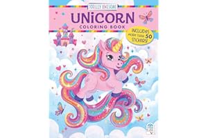 Totally Awesome Unicorn Coloring Book with Stickers
