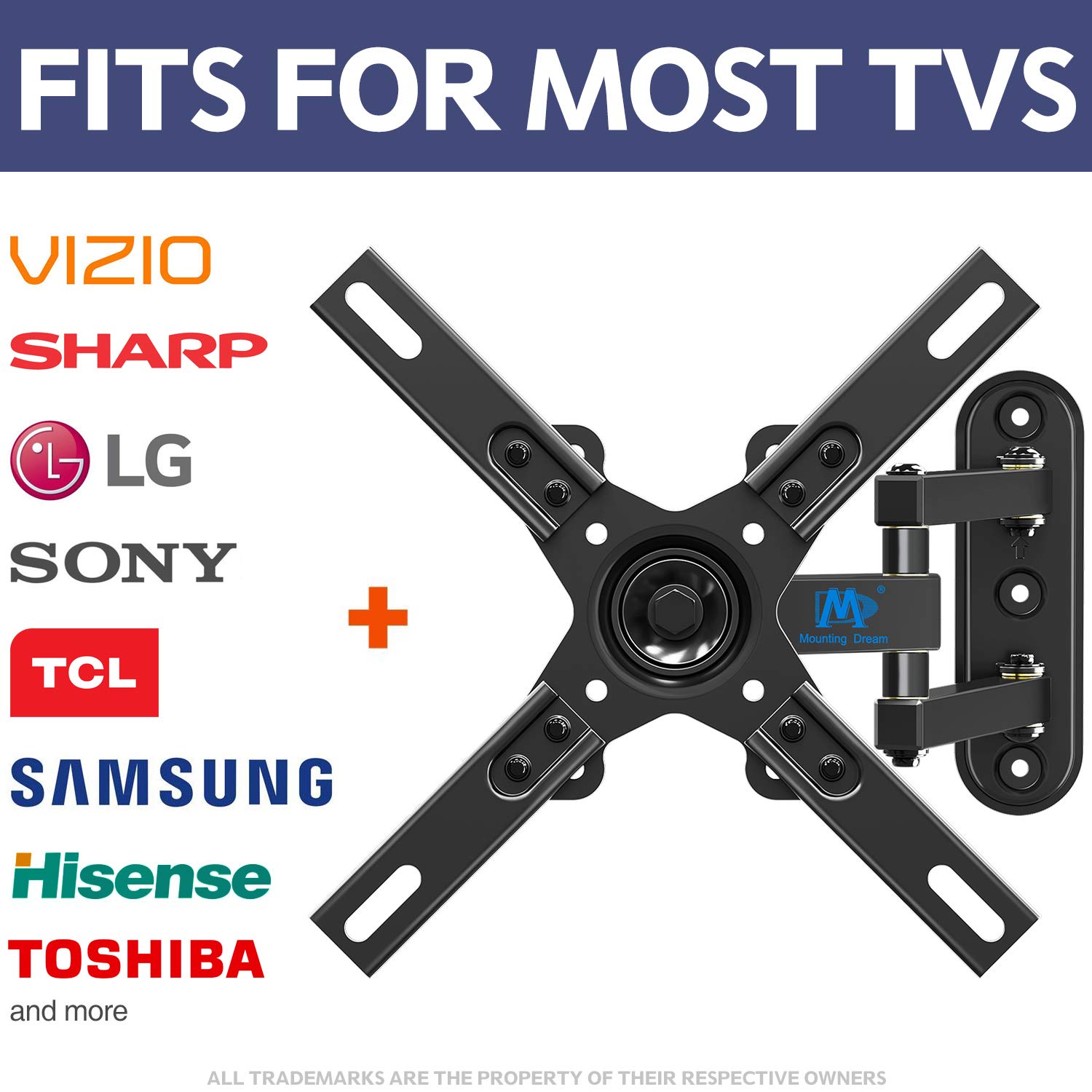 Mounting Dream Full Motion TV Wall Mounts TV Bracket with Articulating ...
