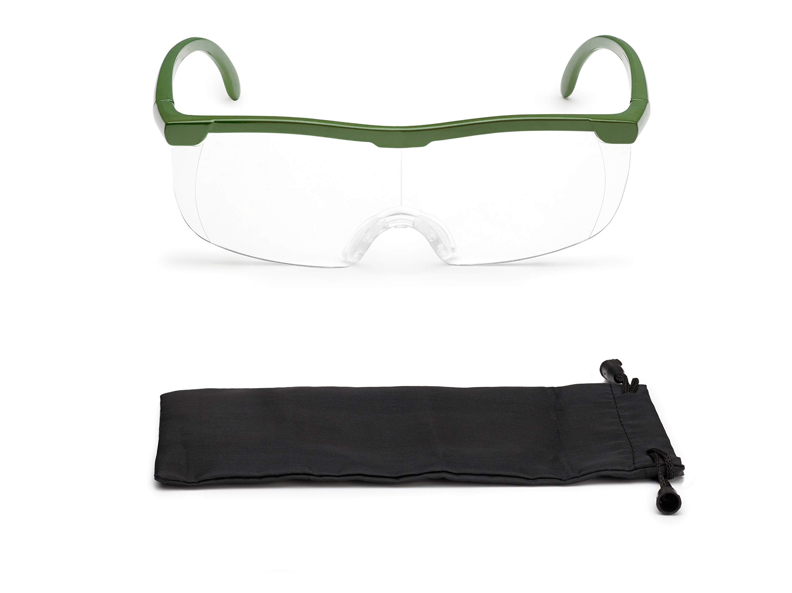FALINGO Magnification Eyeglasses Magnifying Glasses Optical Magnification To 200% (Green)