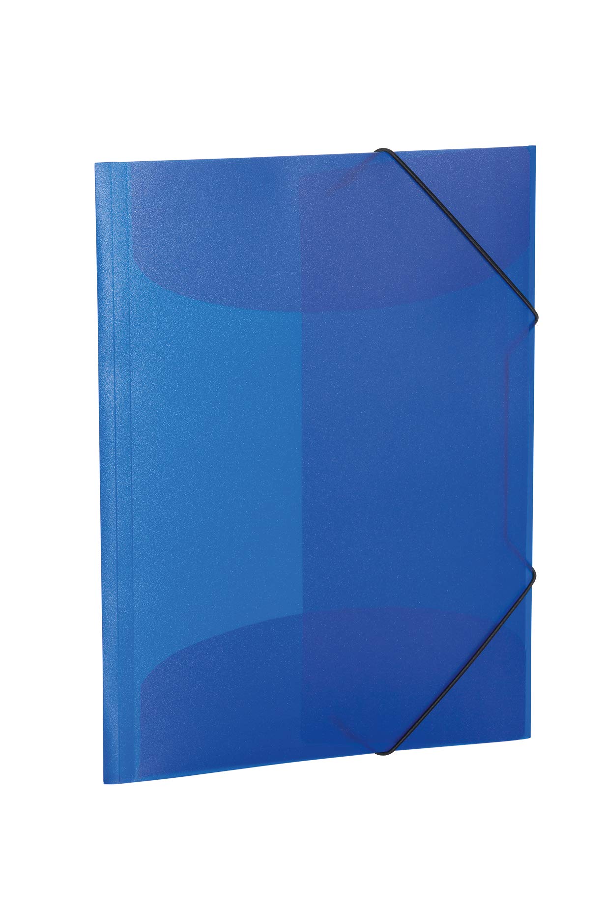 HERMA Elastic Folder Translucent in Navy Blue, A4, Sturdy Plastic, with 3 Inner Flaps, 1 Span Folder