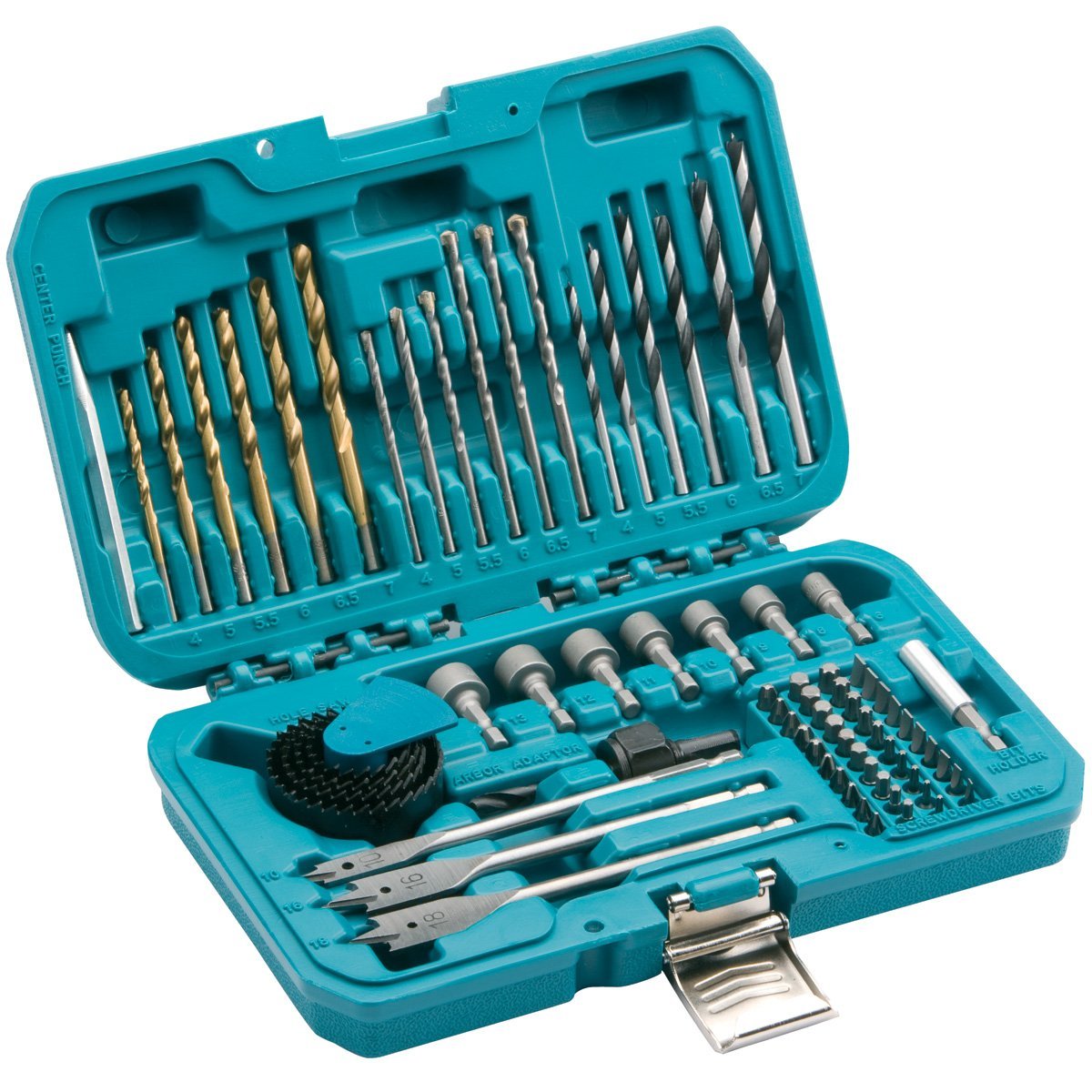 Makita P-90233 Power Drill Accessory Set - Blue (75-Piece)