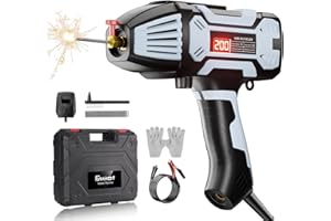 Faiuot Handheld Welding Machine 110V: Portable Welder with IGBT Inverter 6 Variable Current Adjustment, Electric ARC Welder Gun Welding Tools Set Fits for 3/32"-1/8" Wire Rods (Grey)