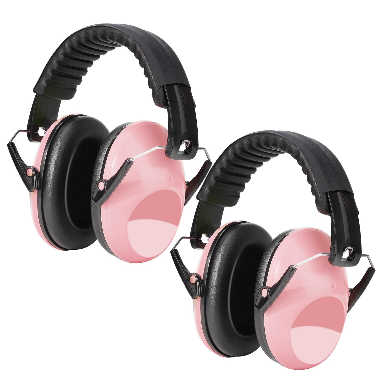 Kriogor 2 Pack Ear Defenders Children,26dB SNR Noise Cancelling Headphones Hearing Protection Earmuffs,Soft Kids Ear Defenders Adjustable Adult Ear Protector for Autism Airplane Study Fireworks(Pink) — image 1