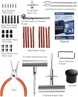 MAIKEHIGH Tubeless Tyre Repair Kit 88 Pcs Puncture Kit for Cars Trucks SUVs view 2