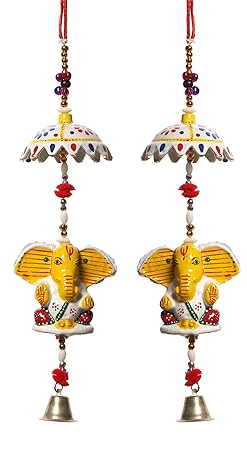 Dreamkraft Decorative Ganesha Door Hangings Wall Art For Main Door/Living Room Home Decor - Set Of 2