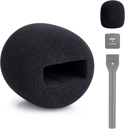 YOUSHARES Mic Cover Foam for Rode Wireless Go II Pro Windscreen Black