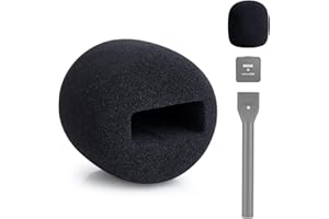 YOUSHARES Microphone Cover Foam Compatible with Rode Wireless Go II/PRO Suitable for Interview Go Handheld Adaptor, Replacement Rode Pop Filter to Blocks Out Plosives