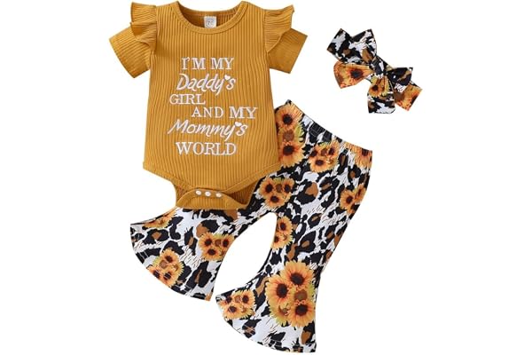 i-Auto Time 4Pcs Newborn Baby Girl Clothes Mama's Mini Romper+Deer Pants+Hat+Headband Christmas Outfits Set