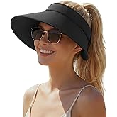 FURTALK Sun Hats for Women Sun Visor Hat UV Protection Wide Brim Summer Foldable Beach Hats