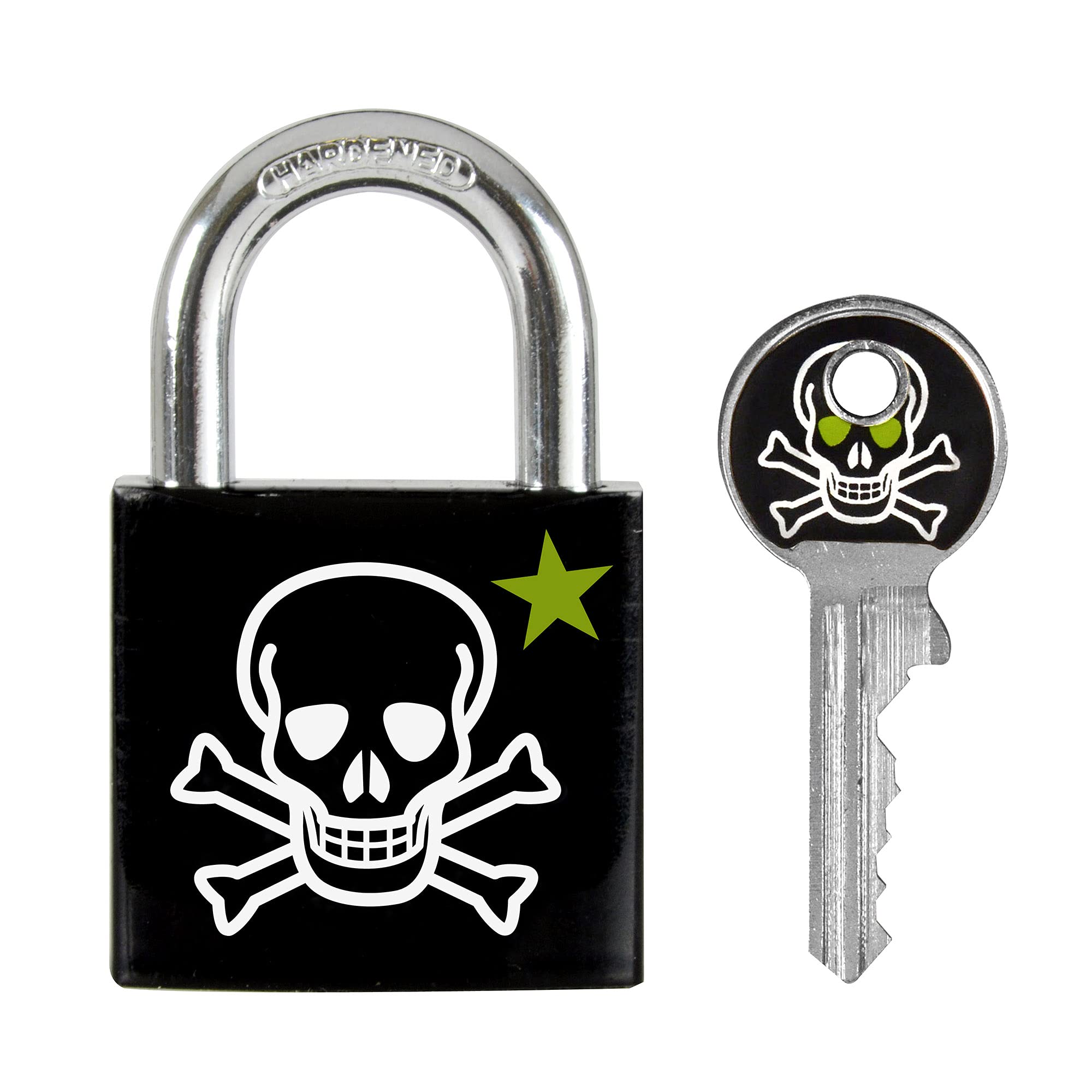 Master Lock 3430EURDSKULL Key Padlock with Skull Printed, Skull, 5,3 x 3 x 1,5 cm