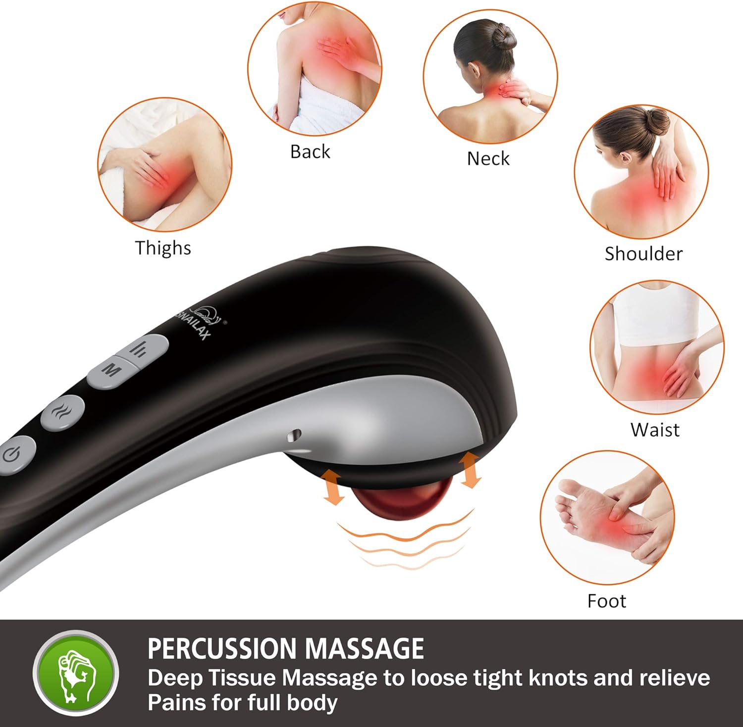 Snailax cordless handheld back massager Clearance