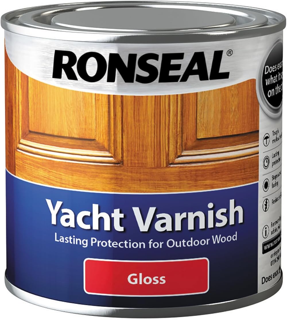 Ronseal Yacht Varnish Gloss 250ml Exterior Door Window Protection