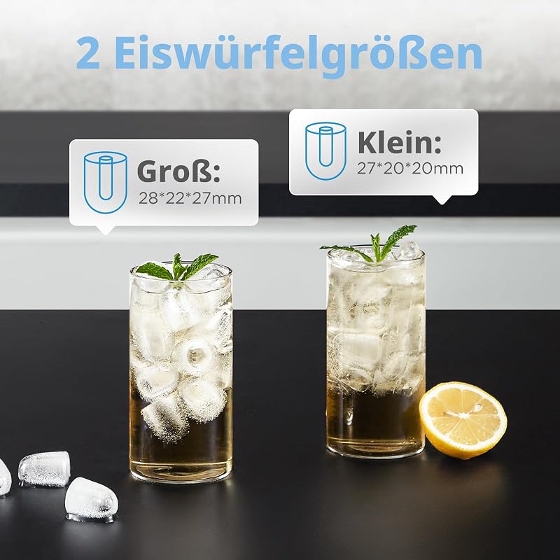 Eiswürfelmaschine, Ice maker, 12 kg/24 Std.,Selbstreinigungsfunktion