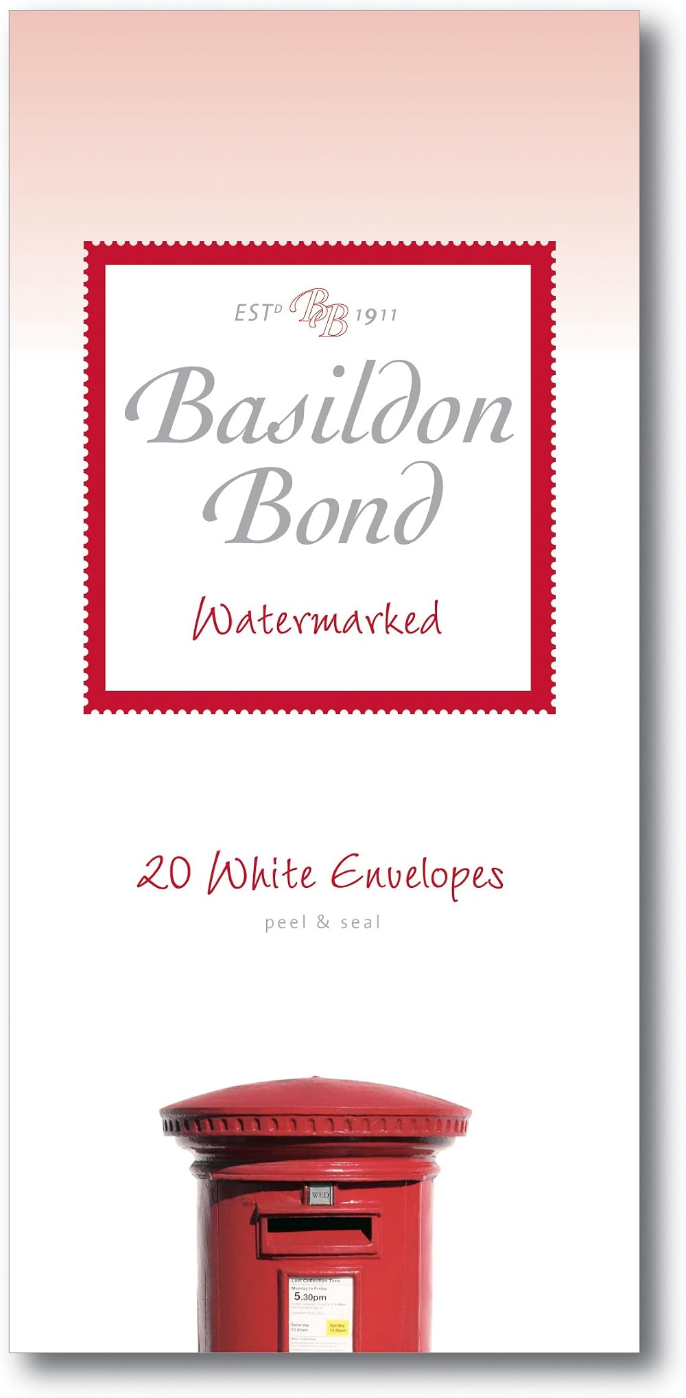 Basildon Bond P4TO 89x187 mm Peel and Seal Envelopes White Pack 20