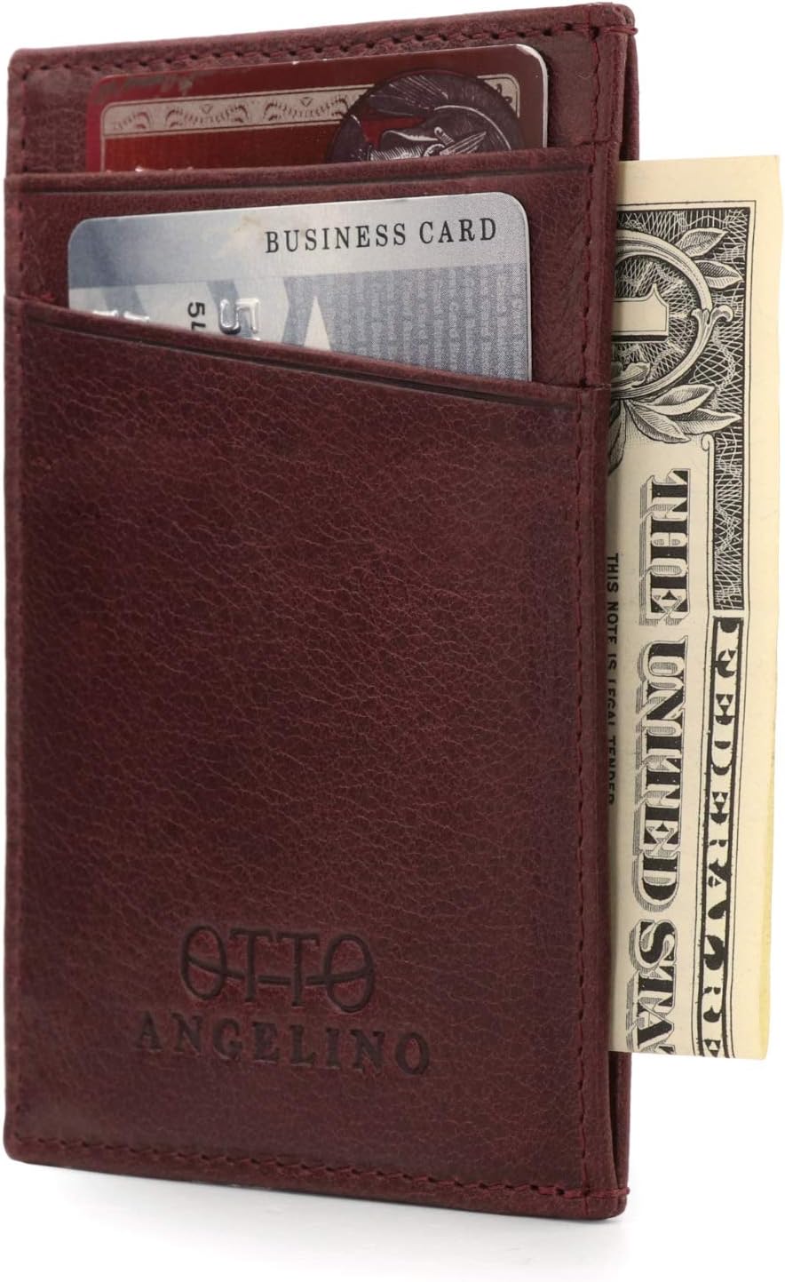 Otto Angelino Genuine Leather Wallet - Bank Cards, Money, Driver's License - Unisex