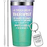 Grifarny Therapist Gifts Mental Health - Physical Therapists Gifts for Women - Christmas, Therapy Gift for Therapists - A Great Therapist is Hard to Find Tumbler Cup 20oz