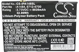 Cameron Sino Battery for Apple 1823, A1474, A1475, A1476, A1484, A1822, A1823, A1893, A1954, A2197, A2198, A2199, A2200, MF02