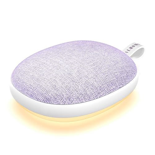 Enhanlife White Noise Machine, Portable Sound Machine for Baby & Adult Sleep – 6 Soothing Sounds,Rechargeable Battery, 24H White Noise Playback, Soft Night Light, TF Card & Bluetooth Music Support