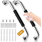 2Pack 16inch Grab Bars for Bathtubs and Showers, Premium Anti-Slip Handicap Shower Grab Bars for Seniors for Bathroom, Safety