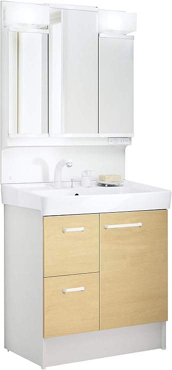 Amazon Lixil リクシル Inax 洗面化粧台 セット D7シリーズ シングルレバー洗髪シャワー水栓 引出タイプ クリエペール 間口750mm D7h5 755sy W Lp2w 3面鏡全収納タイプ Led くもり止めコート Md7x3 753tyju Diy 工具 ガーデン